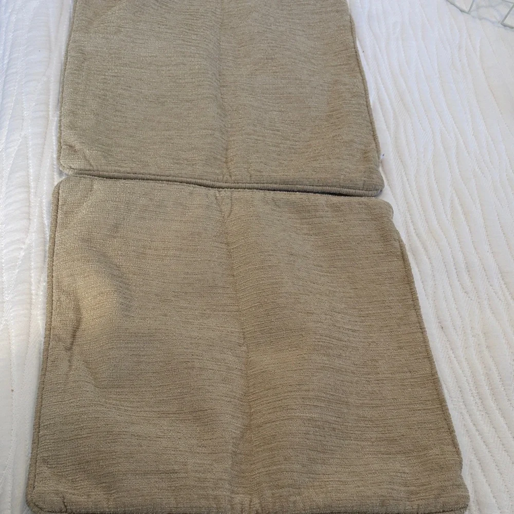 Elegant Gray and Rust Accent Pillow Covers w/zippers Set of 2 Upholstery Fabric